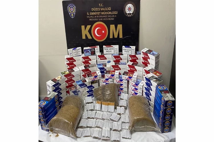 Düzce'de 24 binden fazla makaron ele geçirildi haberinin görseli