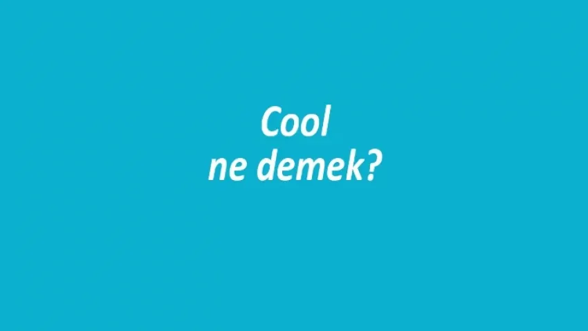 Cool ne demek? Cool kelimesi ne anlama gelir, Türkçesi nedir? Cool olmak ne demek? haberinin görseli