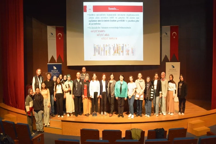 Düzce Üniversitesi’nde kadına yönelik şiddet konuşuldu