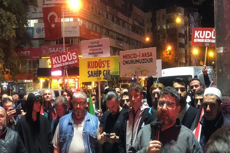 Denizli’de İsrail’in Gazze'deki hastaneye yönelik saldırısı kınandı haberinin görseli