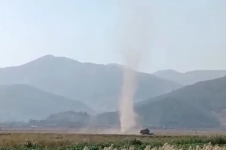 Kahramanmaraş’ta Gavur Gölü bölgesinde çıkan hortum korkuttu haberinin görseli
