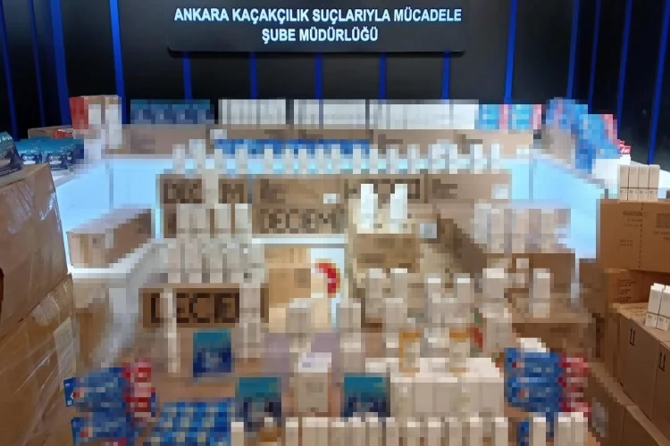 Ankara’da 4 milyon 250 bin lira değerinde kaçak kozmetik ürünler ele geçirildi haberinin görseli