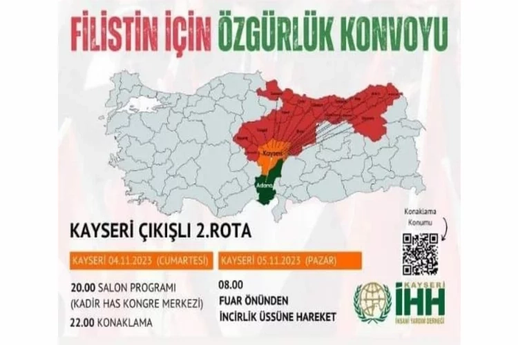 Kayseri’de Filistin Gecesi Düzenleniyor  