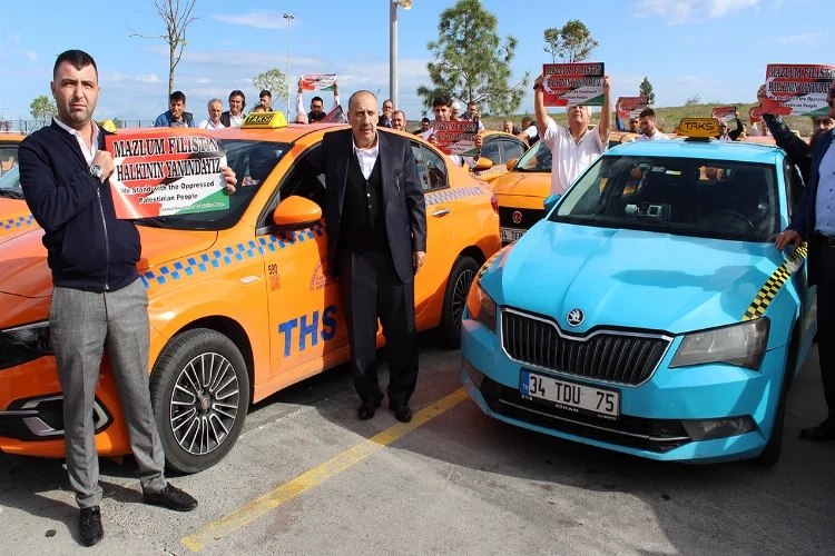 İstanbul Havalimanı taksicileri Filistin’e destek için sokaklarda dolaşacak