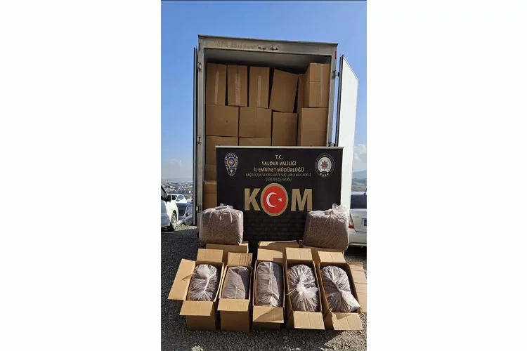Yalova’da 3 ton 600 gram kaçak tütün ele geçirildi haberinin görseli