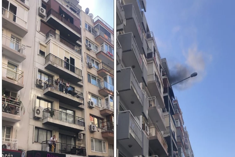 İzmir’de korkutan yangın: Apartmanda mahsur kaldılar! haberinin görseli