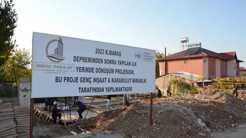 Kahramanmaraş'ta "Yerinde Dönüşüm Projesi" için ilk temel atıldı haberinin görseli