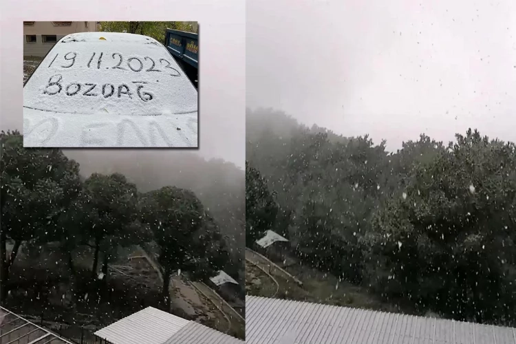 İzmirlilere sabahın ilk ışıklarıyla kar sürprizi haberinin görseli