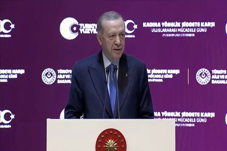 Cumhurbaşkanı Erdoğan'ın kadına yönelik şiddetle mücadele açıklaması