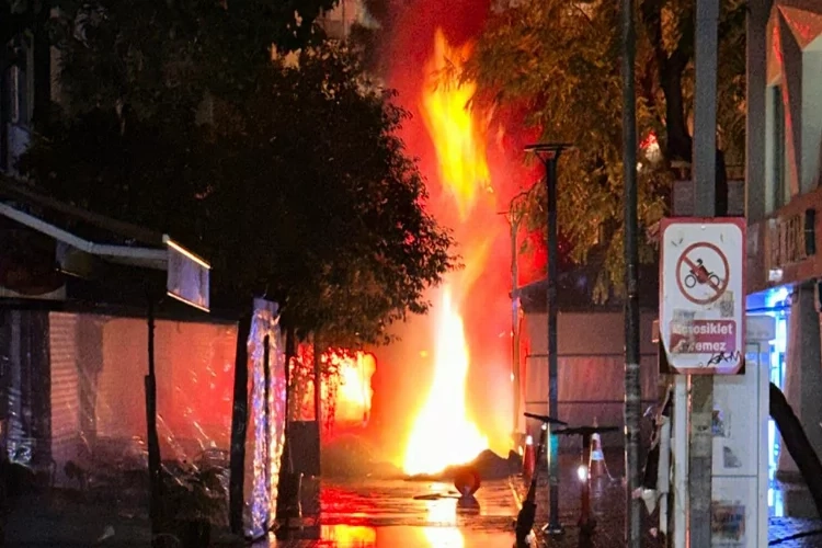 Alsancak'ta korkutan patlama