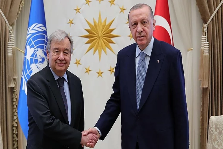 Cumhurbaşkanı Erdoğan, BM Genel Sekreteri Guterres ile görüştü haberinin görseli