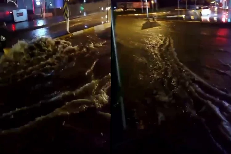 Pendik'te kanalizasyon borusu patladı!