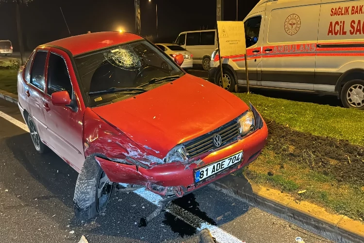 Düzce'de trafik kazası: 1 yaralı