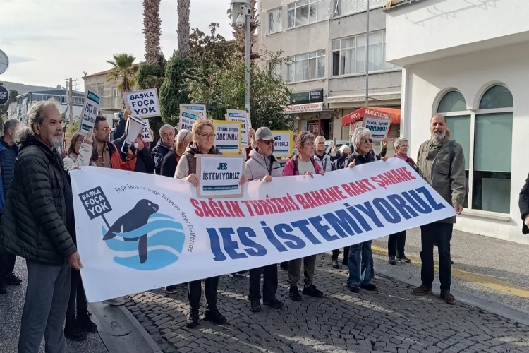 Foça’da sağlık turizmi adı altında JES projesine protesto