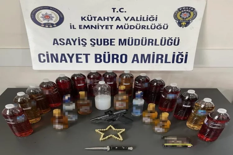 Kütahya’da kaçak alkol ele geçirildi