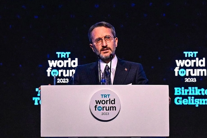 Fahrettin Altun: İsrail katliamları gizlemek için yalan ve yanıltıcı haberler imal etmekte haberinin görseli