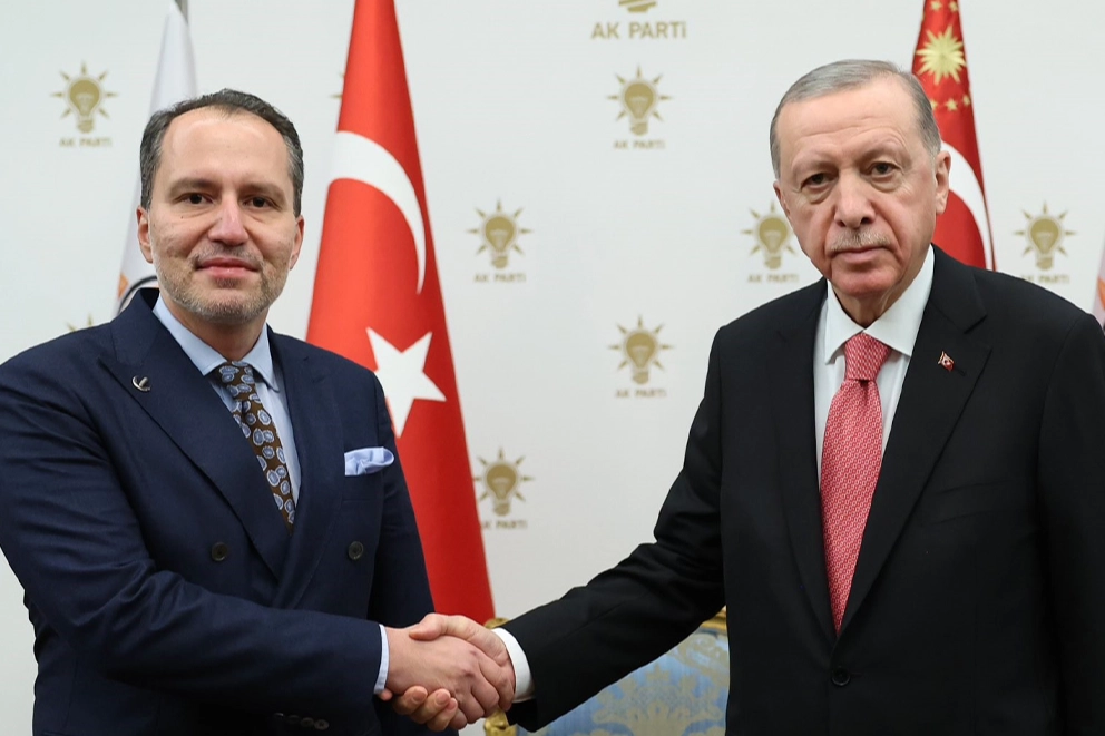 Cumhurbaşkanı Erdoğan, Yeniden Refah Partisi Genel Başkanı Fatih Erbakan’ı kabul etti haberinin görseli