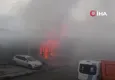 İstanbul'da bir oto tamircide korkutan yangın