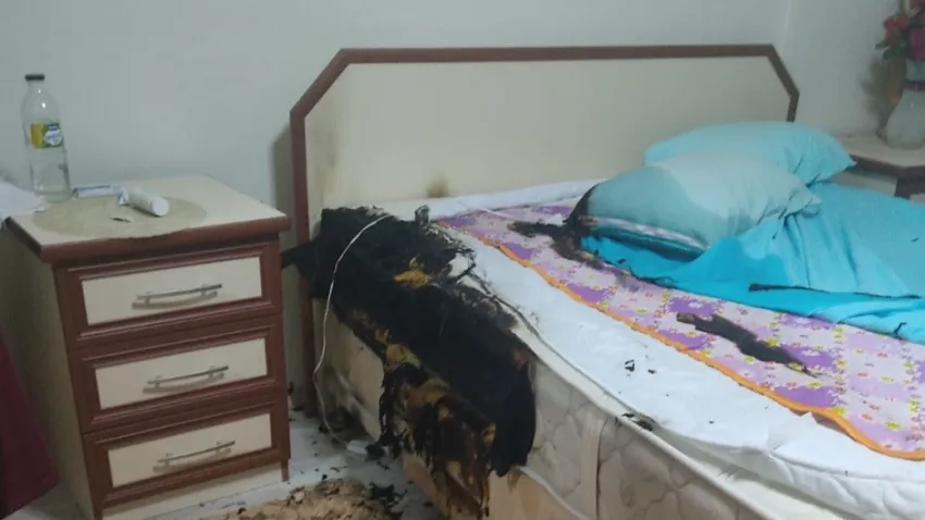 Kastamonu’da çıkan yangını söndürmek isterken hastanelik oldu haberinin görseli