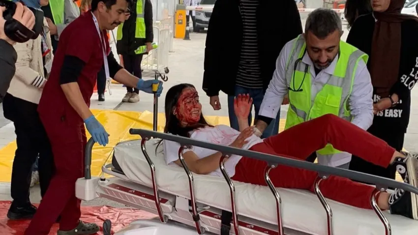 Manisa Celal Bayar Üniversitesi’nde gerçeği aratmayan tatbikat