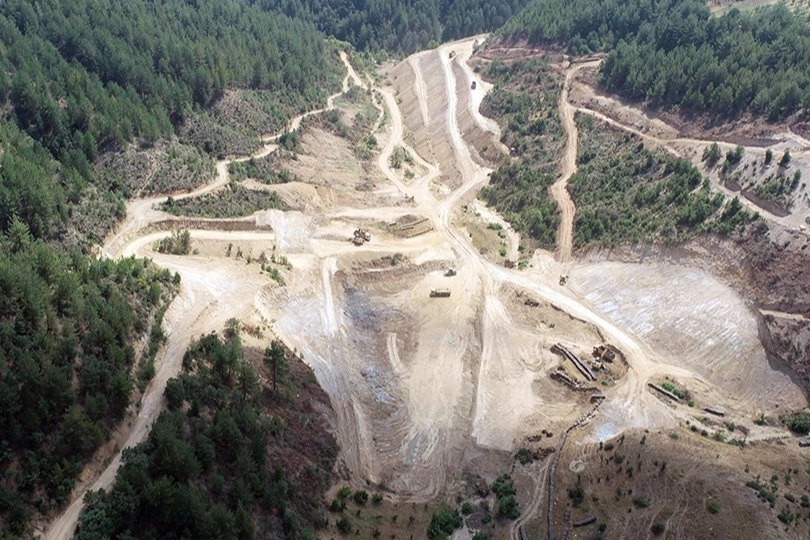 Demirci Boyacık Barajı'nda çalışmalar tam gaz