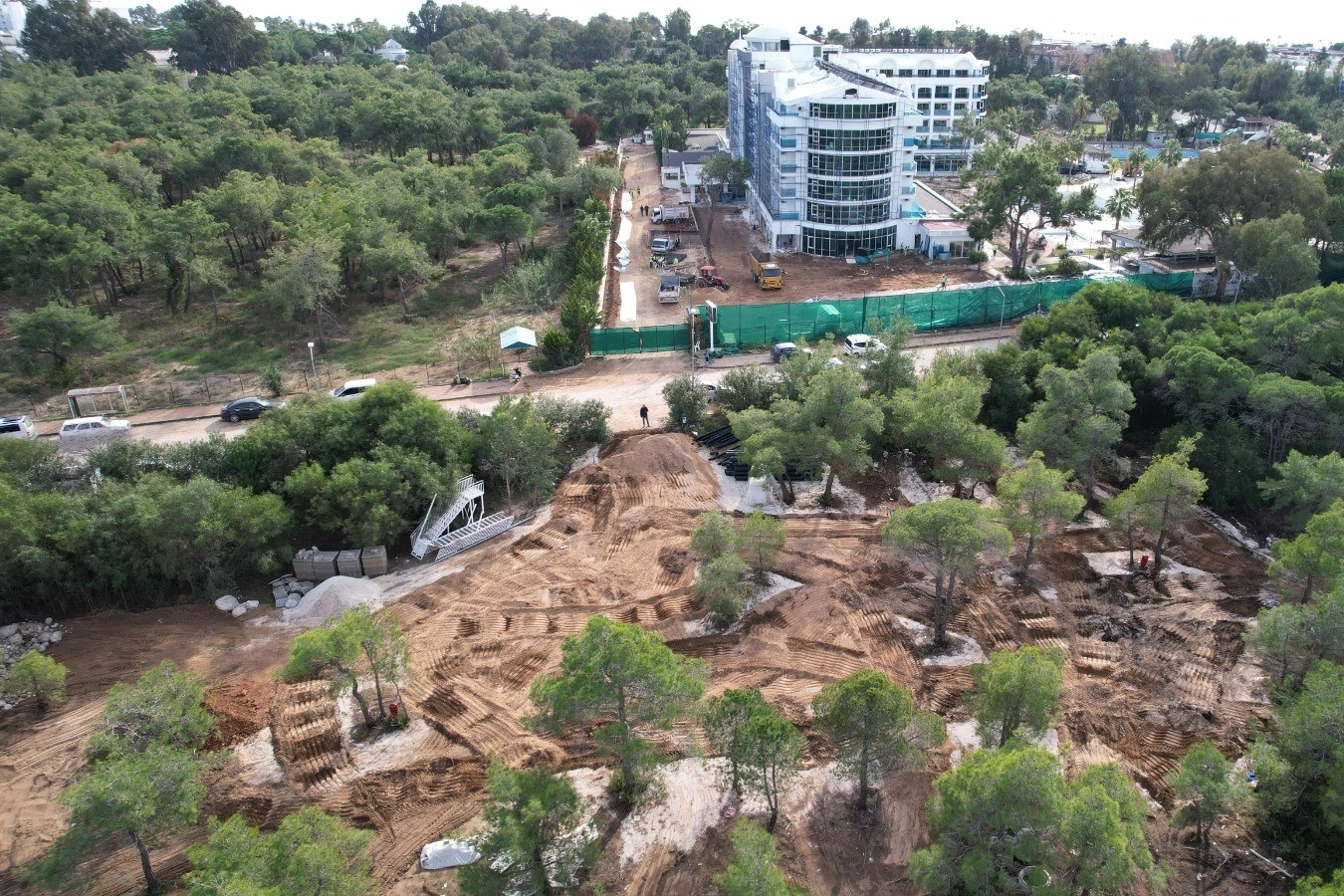 Çam ağaçlarını kesip yerine egzotik ağaçlar dikmişler…5 yıldızlı otel için suç duyurusu