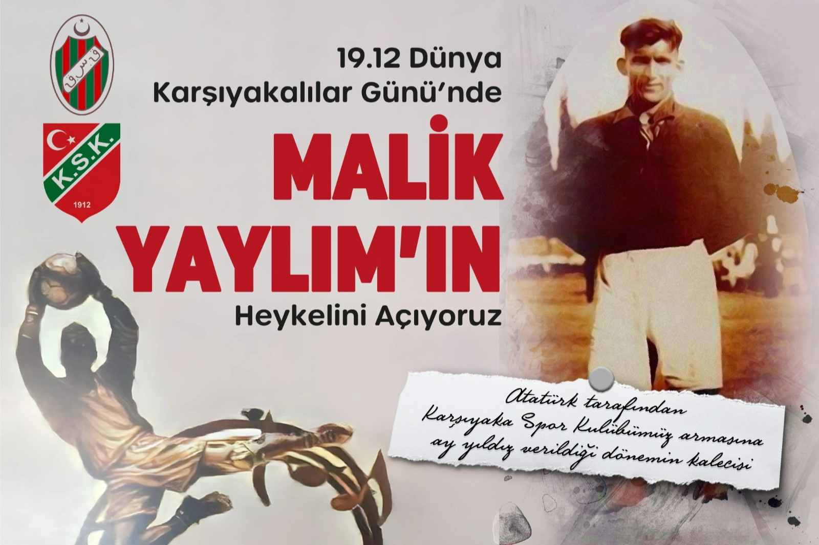 Dünya Karşıyakalılar gününde Malik Yaylım heykeli dikiliyor