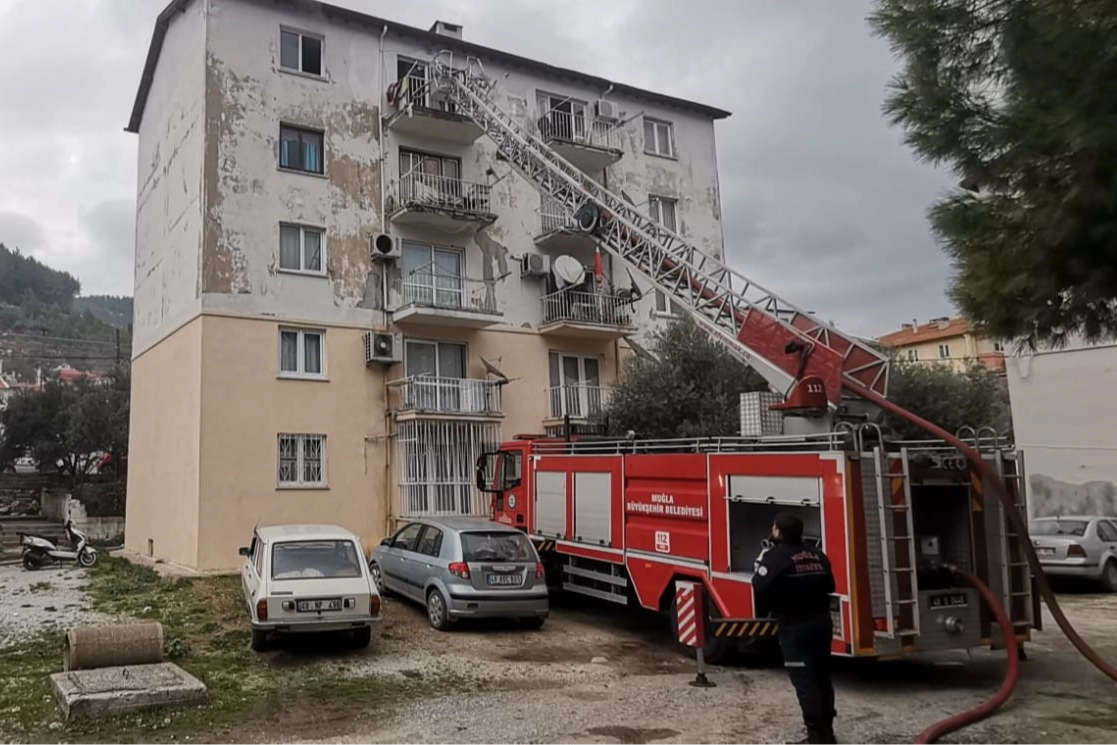 Muğla’da korkutan ev yangını