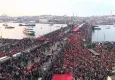 Galata Köprüsü’nde Filistin'e destek