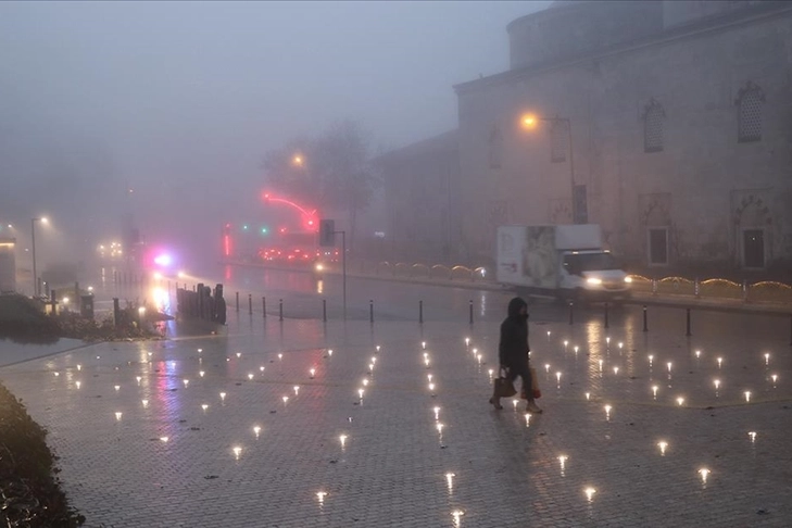 Edirne'de yoğun sis etkili oldu