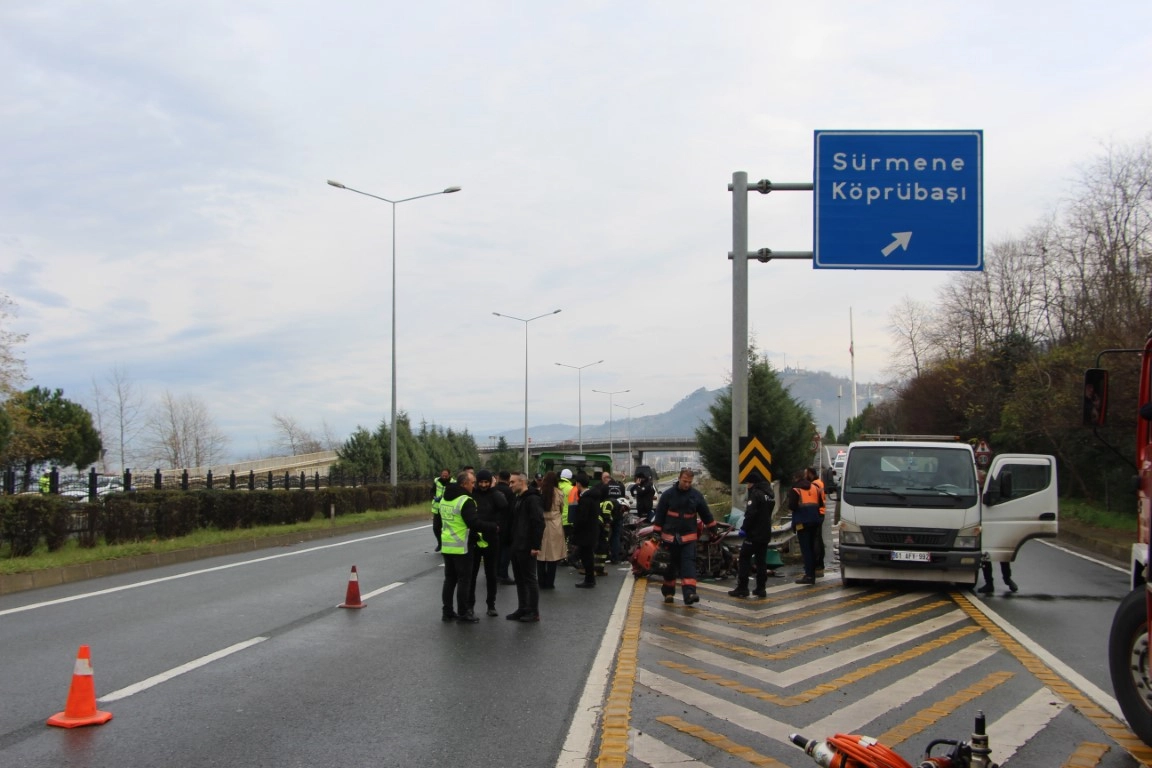 Samsun'da arkadaşları ayıran kaza