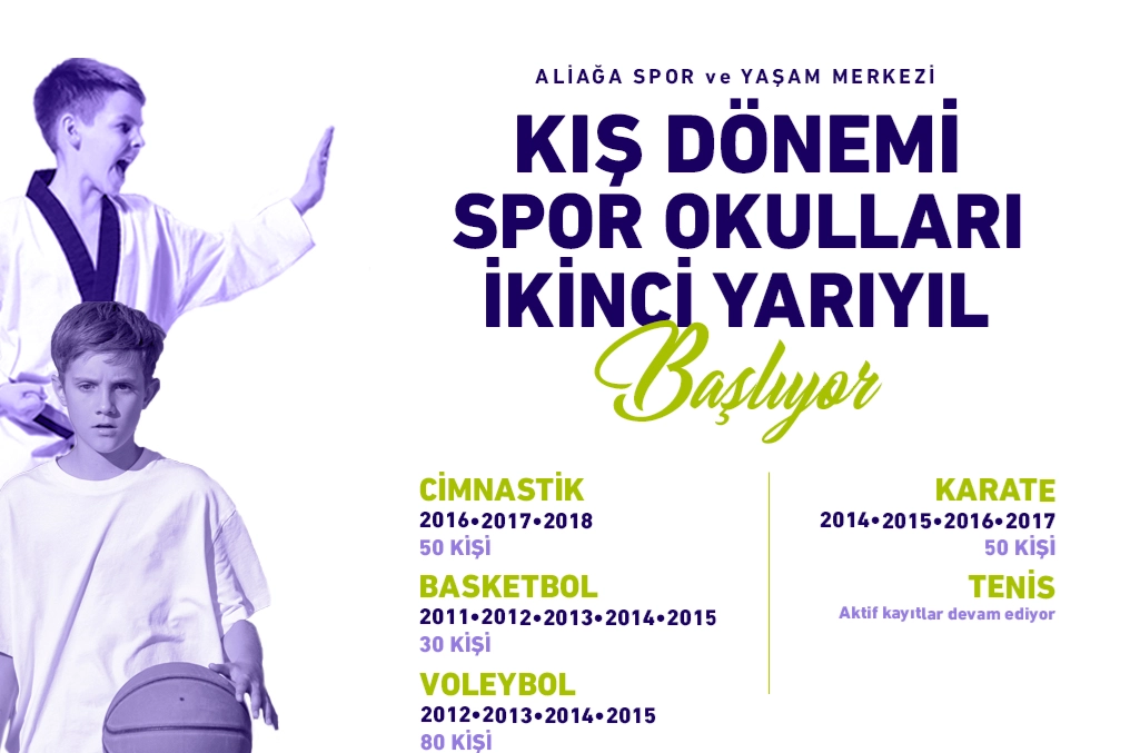 Aliağa'da kış dönemi spor okulları başlıyor