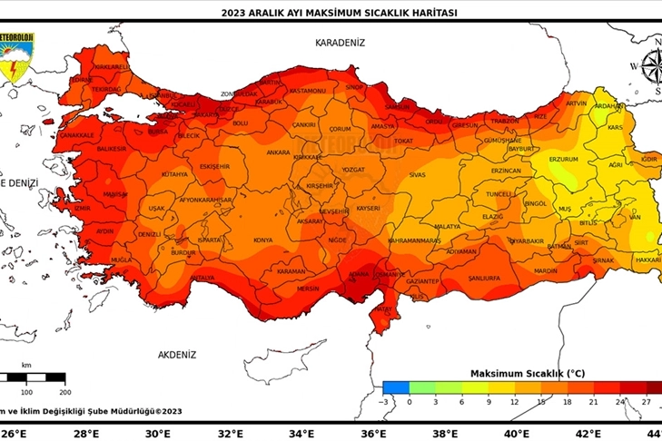 Türkiye'de son 53 yılın en sıcak aralık ayı geçen ay oldu