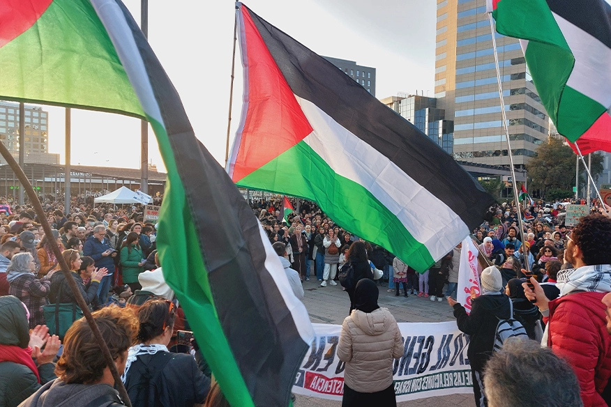 İspanya'da İsrail saldırılarına protesto