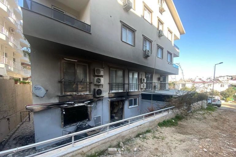 Didim’de apartman yangını haberinin görseli