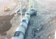 Kırıkkale'de tren kazası: Raylara yıkılan istinat duvarına çarptı