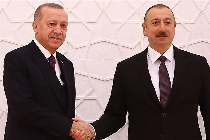Cumhurbaşkanı Erdoğan, Azerbaycan Cumhurbaşkanı Aliyev ile görüştü haberinin görseli