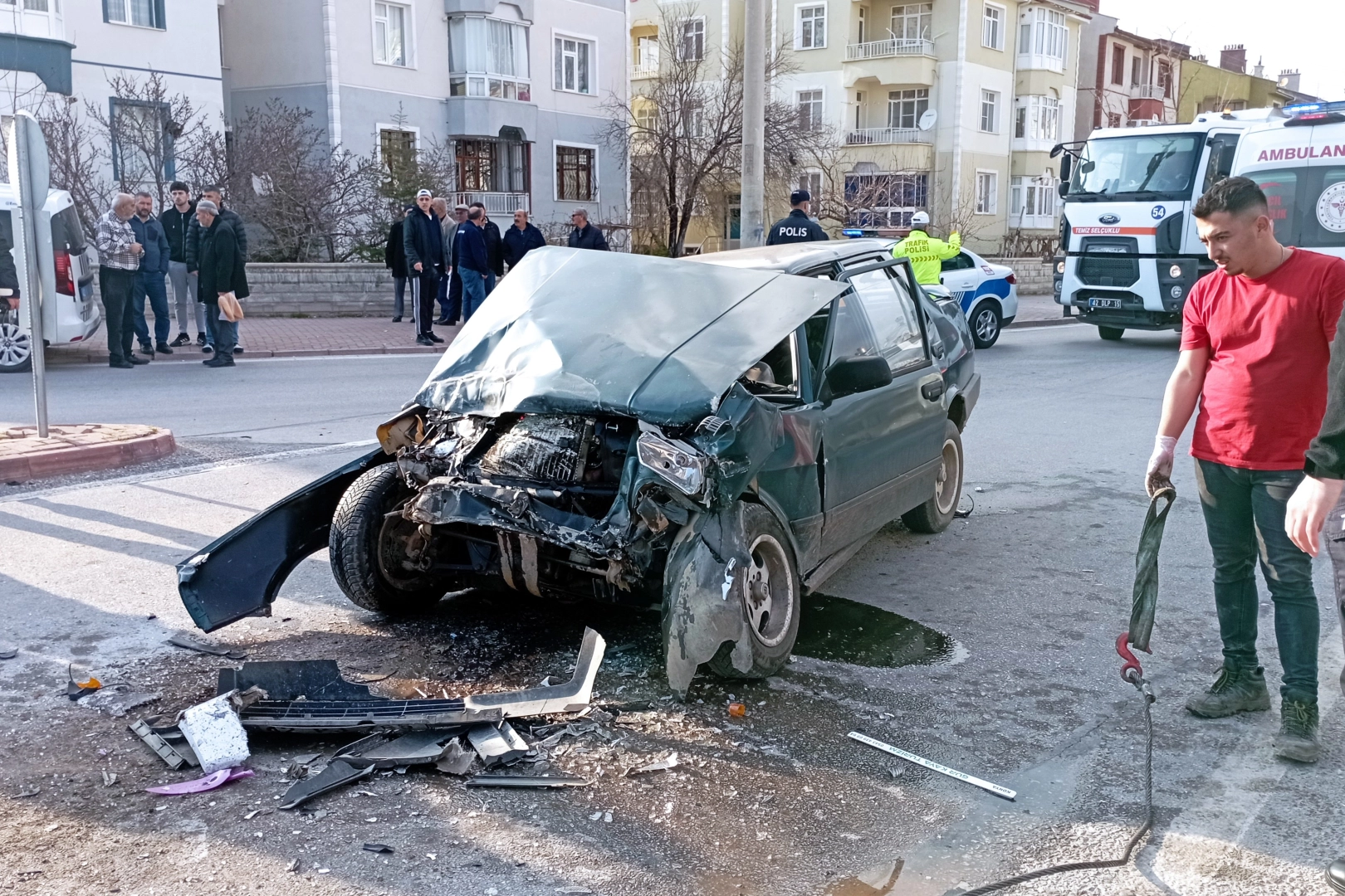 Konya'da feci otomobil kazası! 1 ölü, 2 yaralı