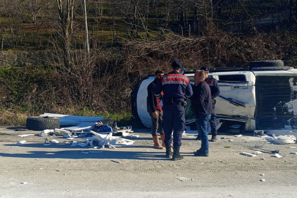 Ordu'da otomobil takla attı: 1 ölü, 3 yaralı