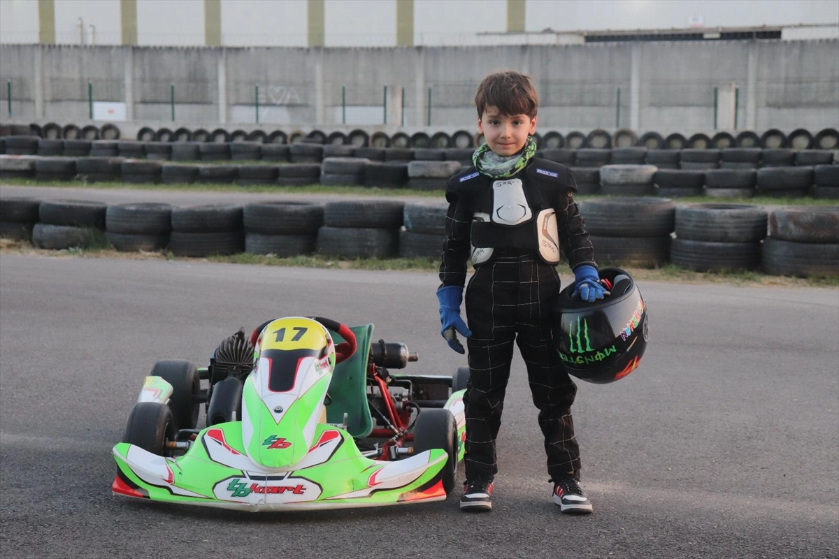 Aydınlı minik Demirhan, karting şampiyonasına hazırlanıyor