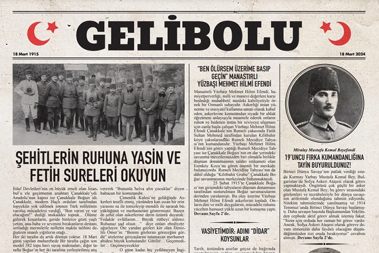 18 Mart ruhu: Gelibolu Gazetesi yayımlandı