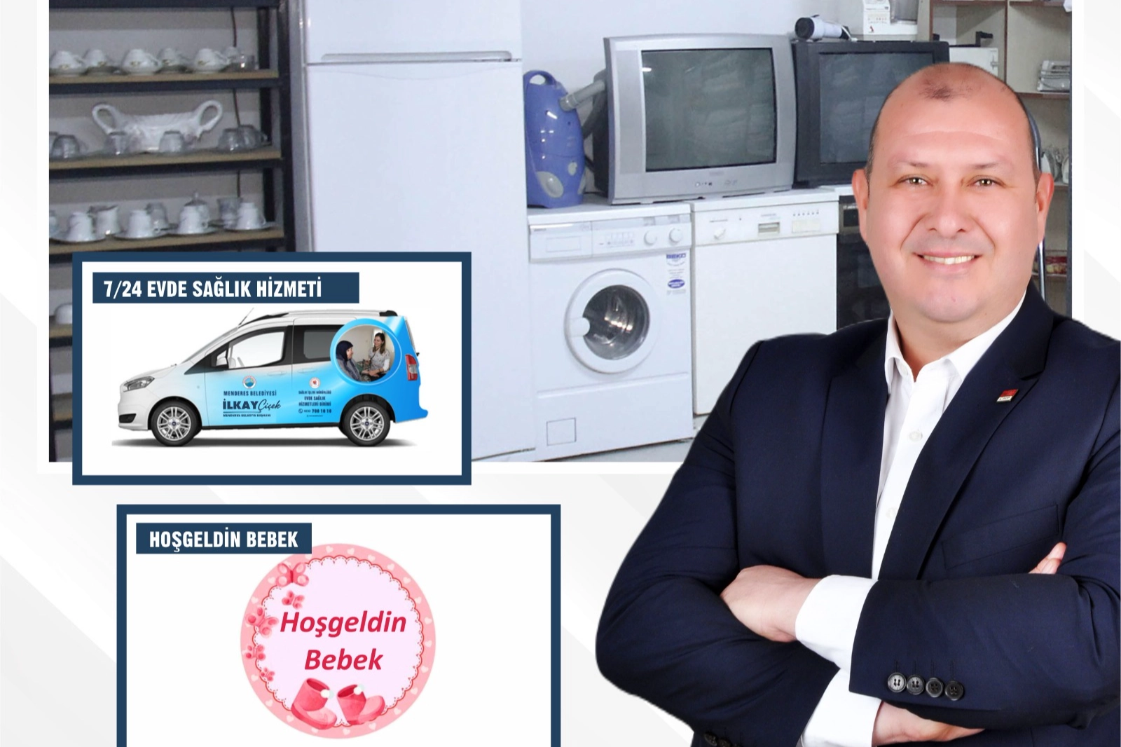 CHP Menderes Belediye Başkan Adayı Çiçek’ten 'Yanınızdayız' projesi haberinin görseli