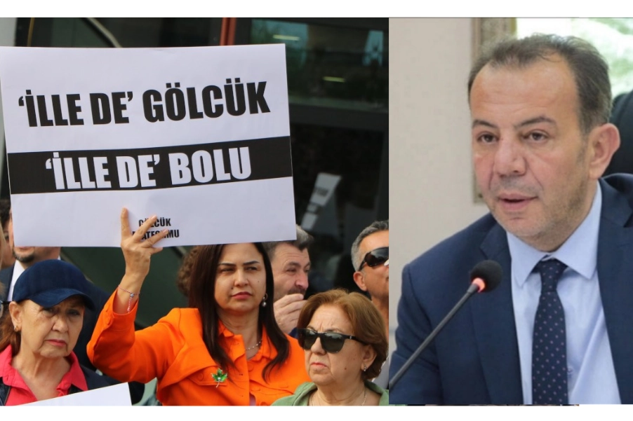 Tanju Özcan'ın eşi de protestoya katıldı: Ben seni protesto ediyorum! haberinin görseli