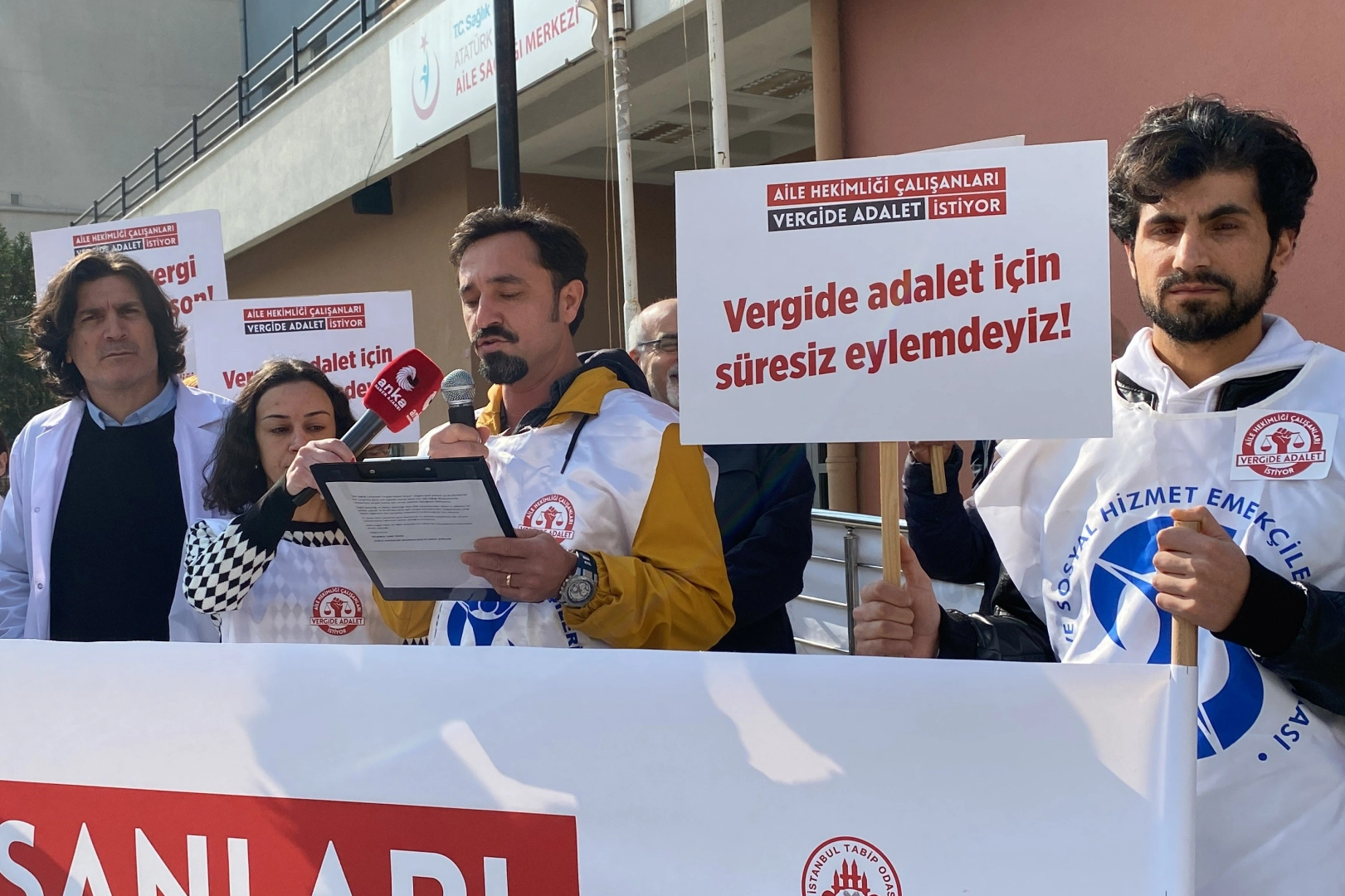 Hekim eyleminde dokuzuncu hafta… Aile Hekimliği Çalışanları Vergide Adalet İstiyor! haberinin görseli