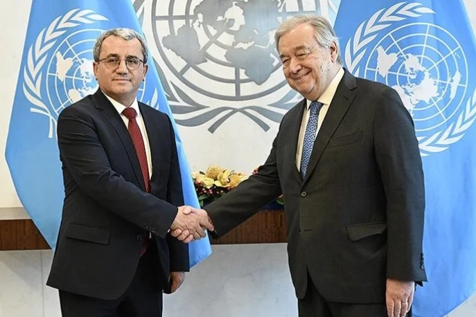 BM Daimi Temsilcisi Yıldız, Guterres'e atama mektubunu takdim etti haberinin görseli