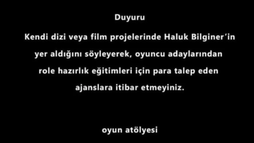 HALUK BİLGİNER AÇIKLAMASI 
