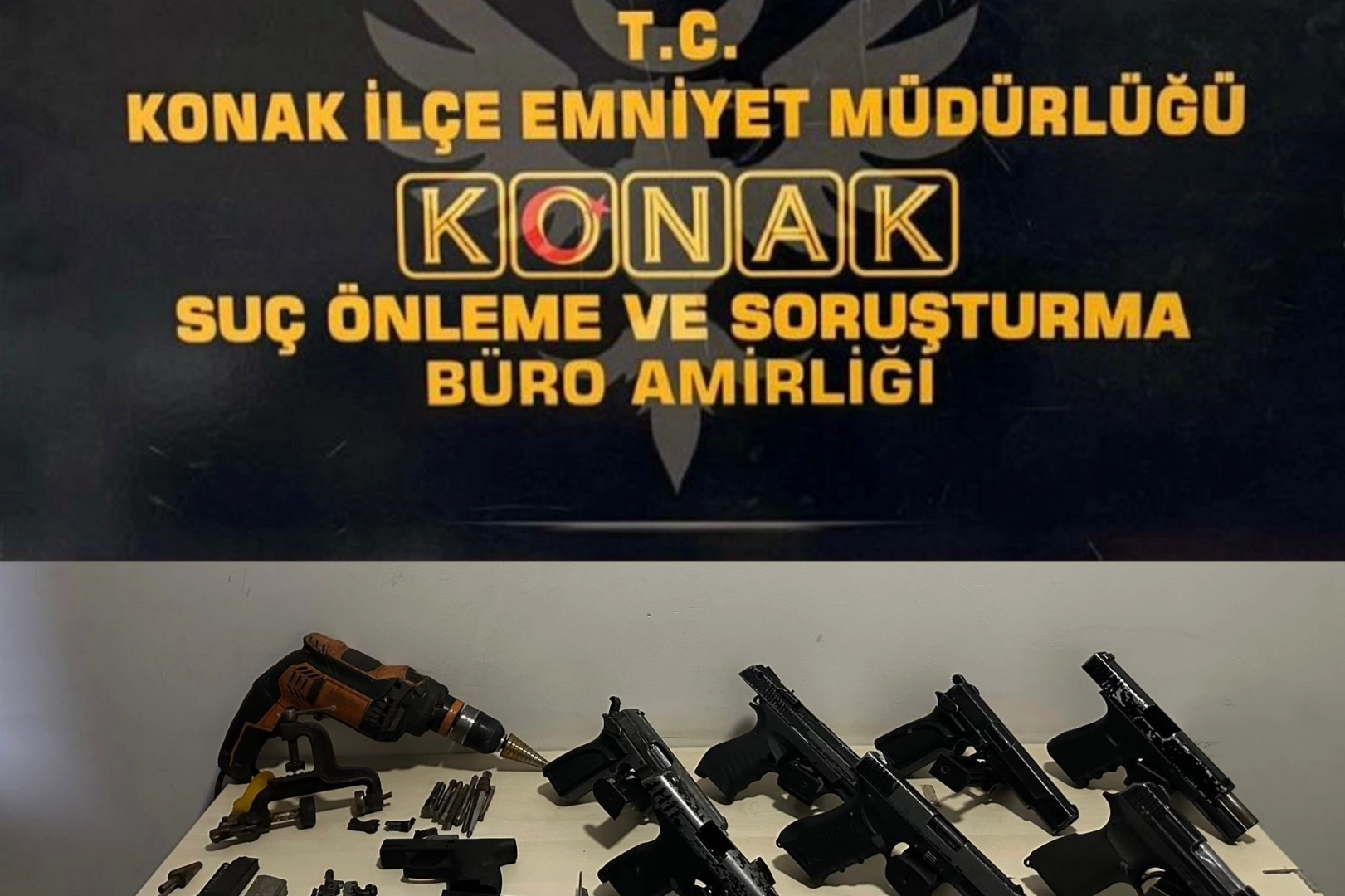İzmir Haber: Kaçak silah atölyesine baskın, 3 kişi gözaltına alındı haberinin görseli