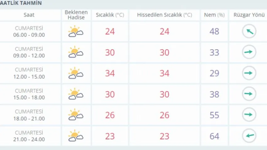 aydın hava durumu