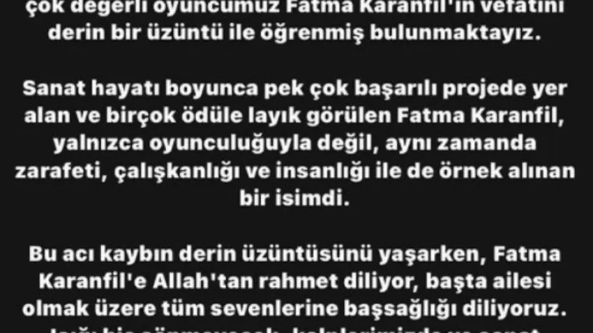 FATMA KARAFİL HAYATINI KAYBETTİ
