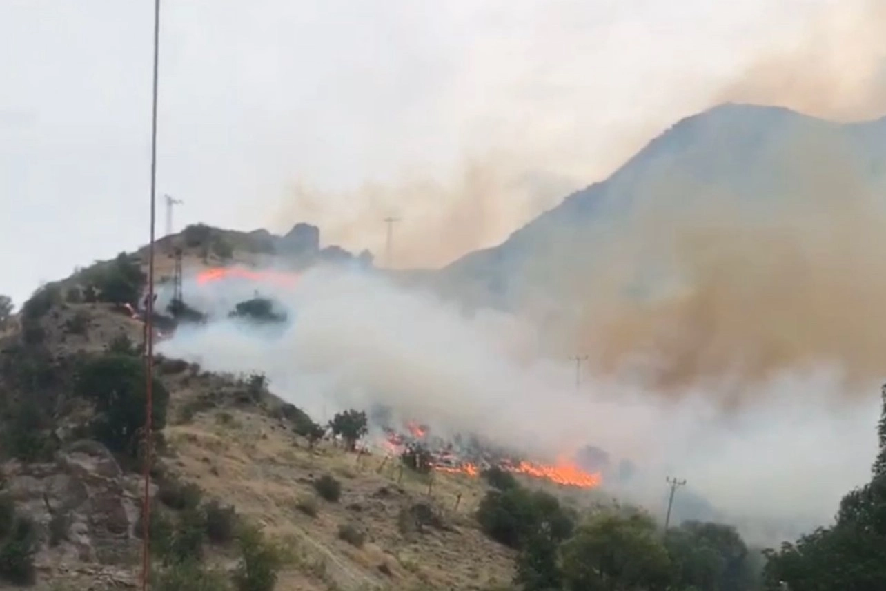 Hakkari'de yangın: Yerleşim yerleri tehdit altında haberinin görseli
